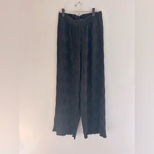 G by Giuliana Black Label Pleated Pull-On Wide-Leg Pant Black